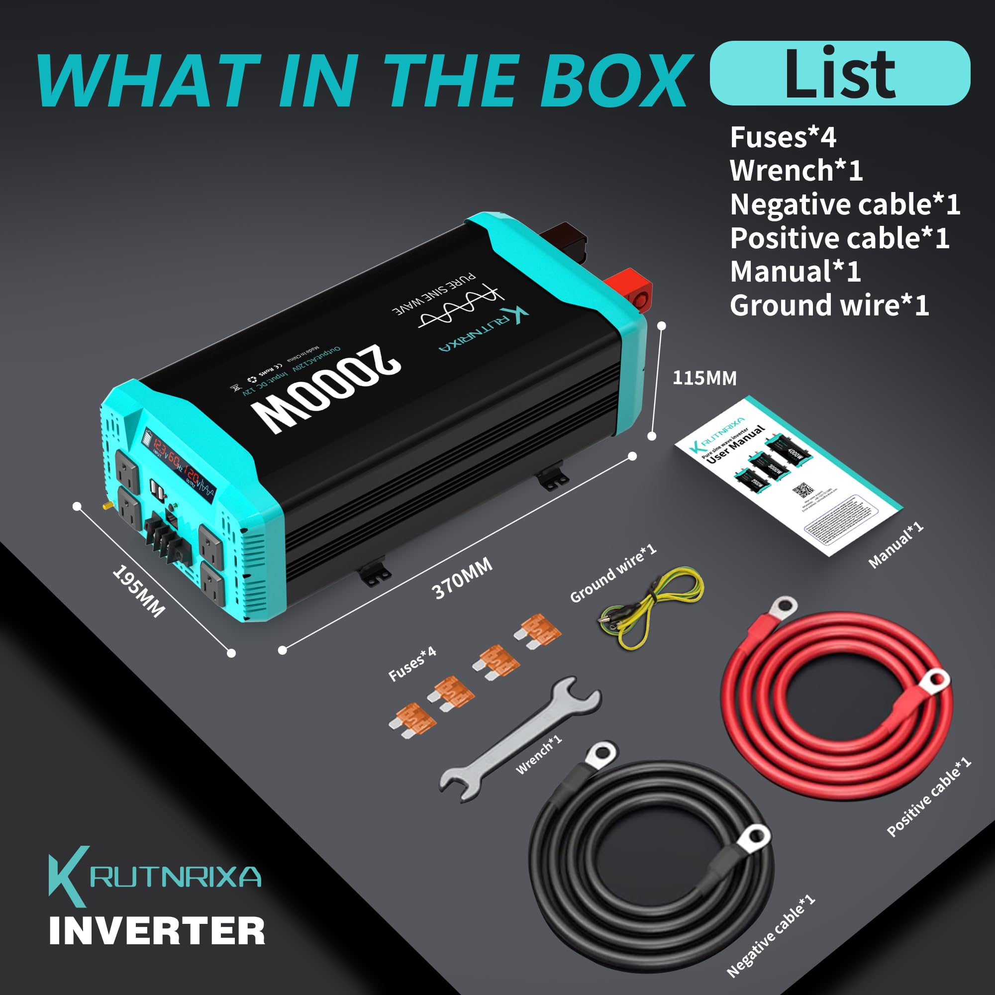 RUTNRIXA 1400W インバーター USBポート付き RUTNRIXA 1400W インバーター USBポート付き 大容量✨1400W 【高性能